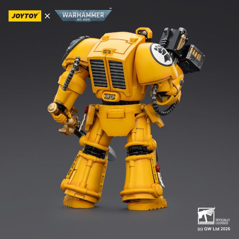 JoyToy Space Marines - Imperial Fists - Terminator 1 with Power Sword and Storm Bolter 1/18 - Warhammer 40k
