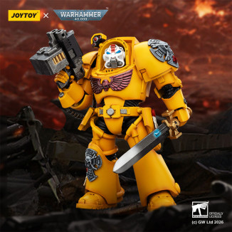 JoyToy Space Marines - Imperial Fists - Terminator 1 with Power Sword and Storm Bolter 1/18 - Warhammer 40k
