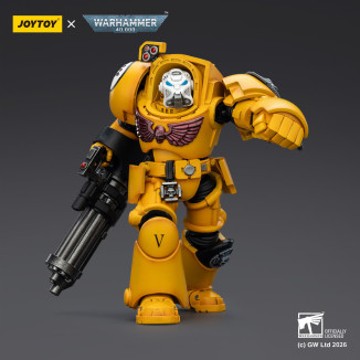 JoyToy Space Marines - Imperial Fists - Terminator 3 with Power Fist and Assault Cannon 1/18 - Warhammer 40k