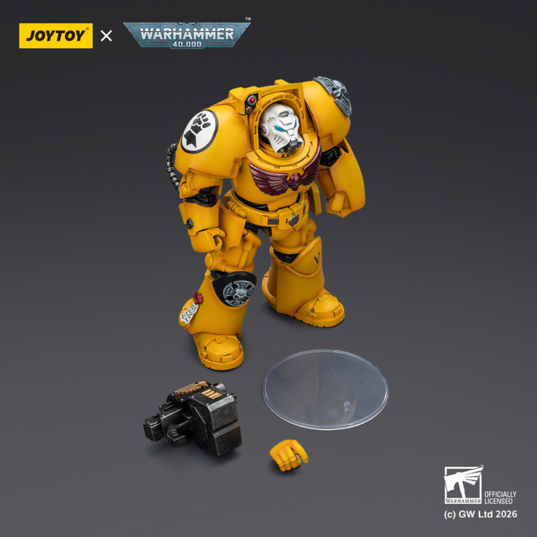 JoyToy Space Marines - Imperial Fists - Terminator 2 with Power Fist and Storm Bolter 1/18 - Warhammer 40k