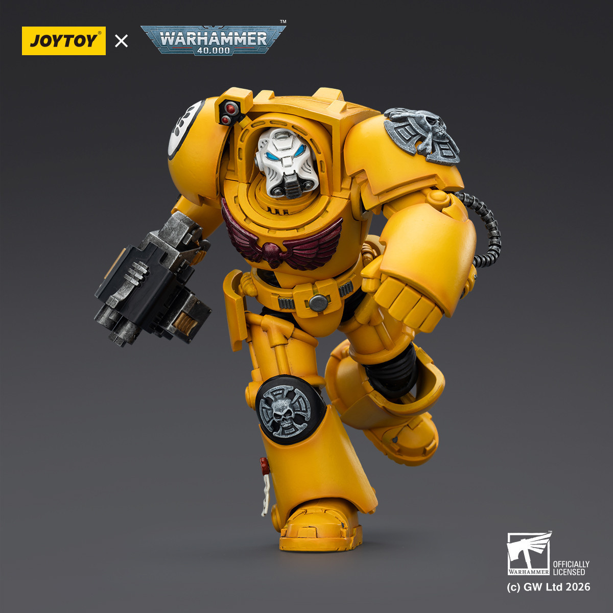 JoyToy Space Marines - Imperial Fists - Terminator 2 with Power Fist and Storm Bolter 1/18 - Warhammer 40k