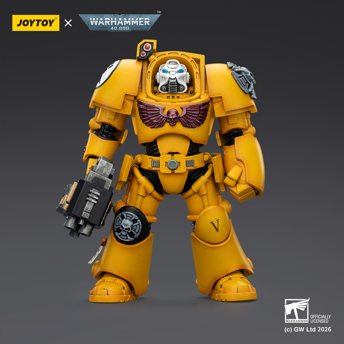 JoyToy Space Marines - Imperial Fists - Terminator 2 with Power Fist and Storm Bolter 1/18 - Warhammer 40k