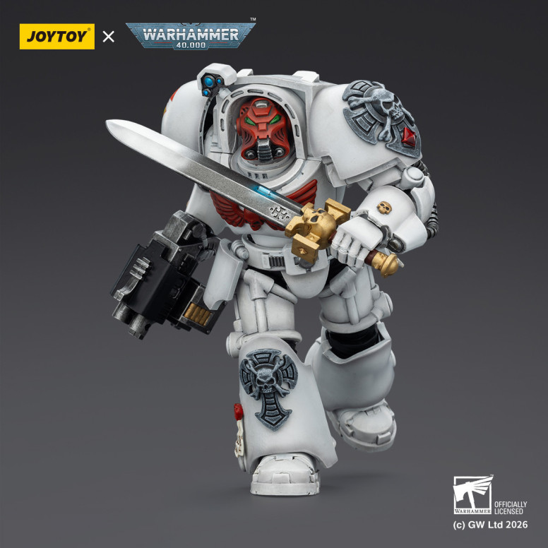 JoyToy Space Marines - White Scars - Terminator 1 with Power Sword and Storm Bolter 1/18 - Warhammer 40k