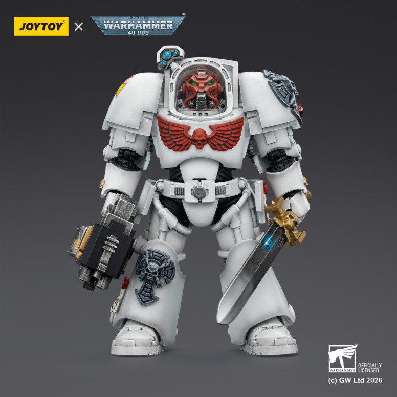 JoyToy Space Marines - White Scars - Terminator 1 with Power Sword and Storm Bolter 1/18 - Warhammer 40k