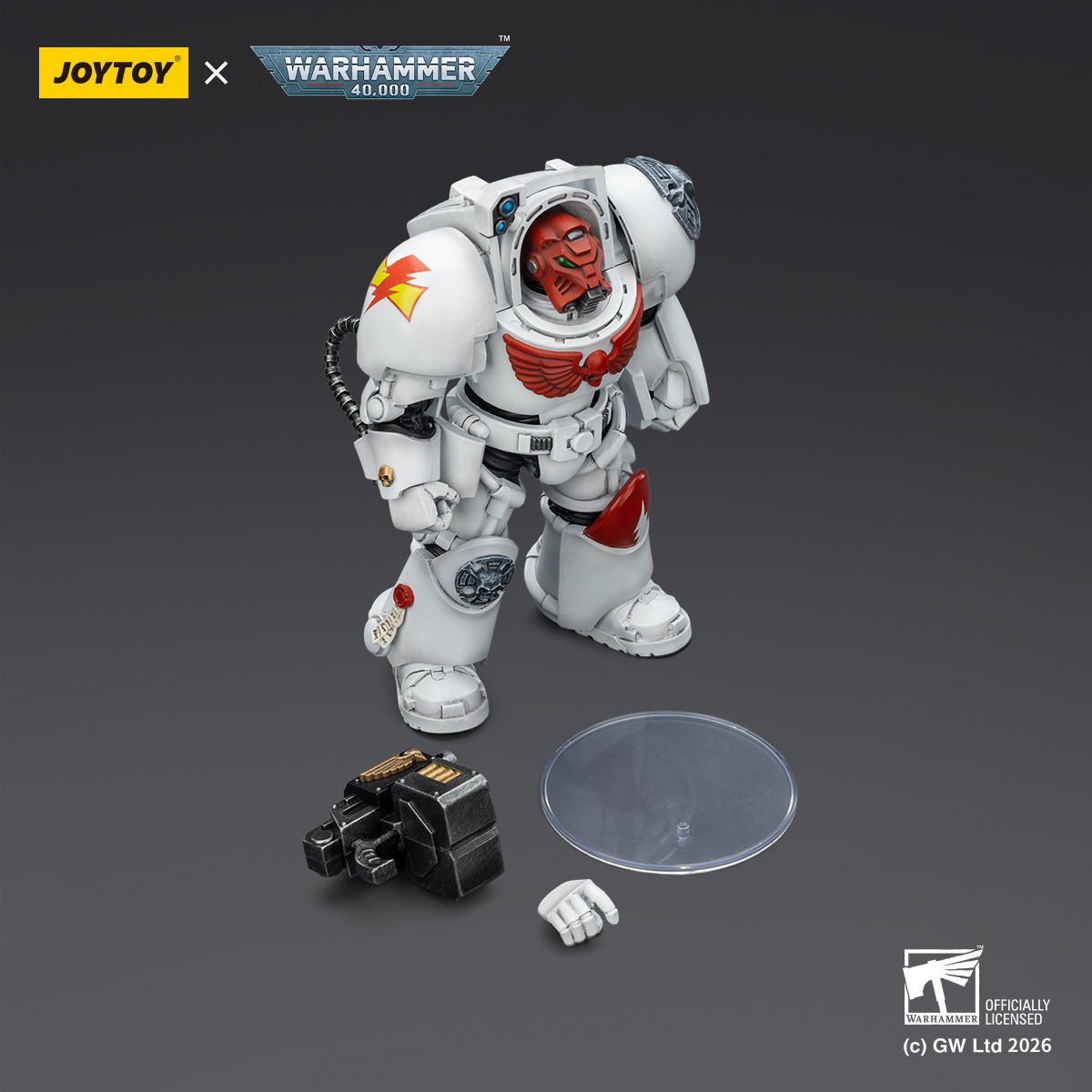 JoyToy Space Marines - White Scars - Terminator 2 with Power Fist and Storm Bolter 1/18 - Warhammer 40k