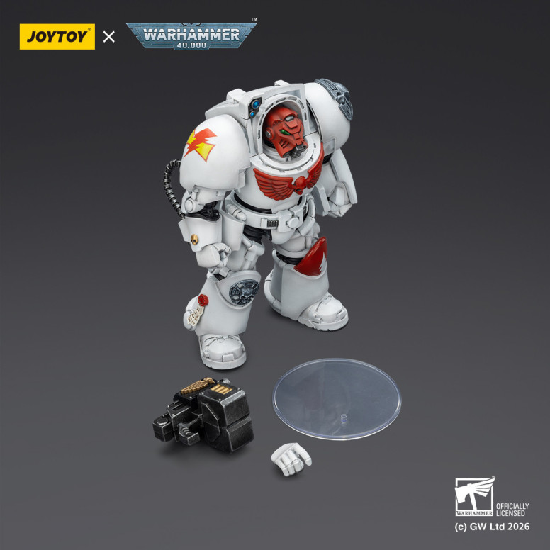 JoyToy Space Marines - White Scars - Terminator 2 with Power Fist and Storm Bolter 1/18 - Warhammer 40k
