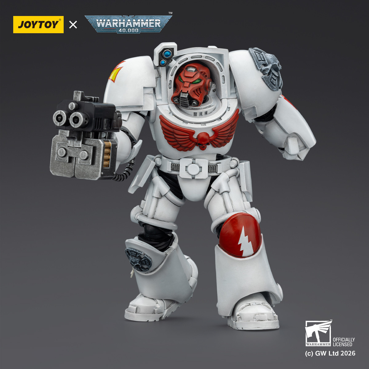 JoyToy Space Marines - White Scars - Terminator 2 with Power Fist and Storm Bolter 1/18 - Warhammer 40k
