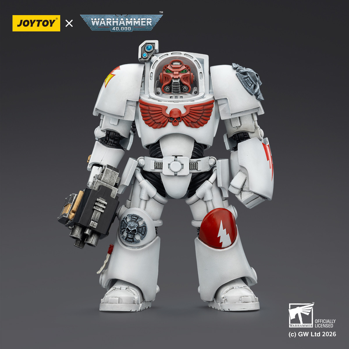 JoyToy Space Marines - White Scars - Terminator 2 with Power Fist and Storm Bolter 1/18 - Warhammer 40k