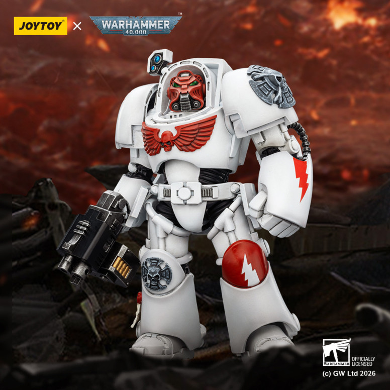 JoyToy Space Marines - White Scars - Terminator 2 with Power Fist and Storm Bolter 1/18 - Warhammer 40k