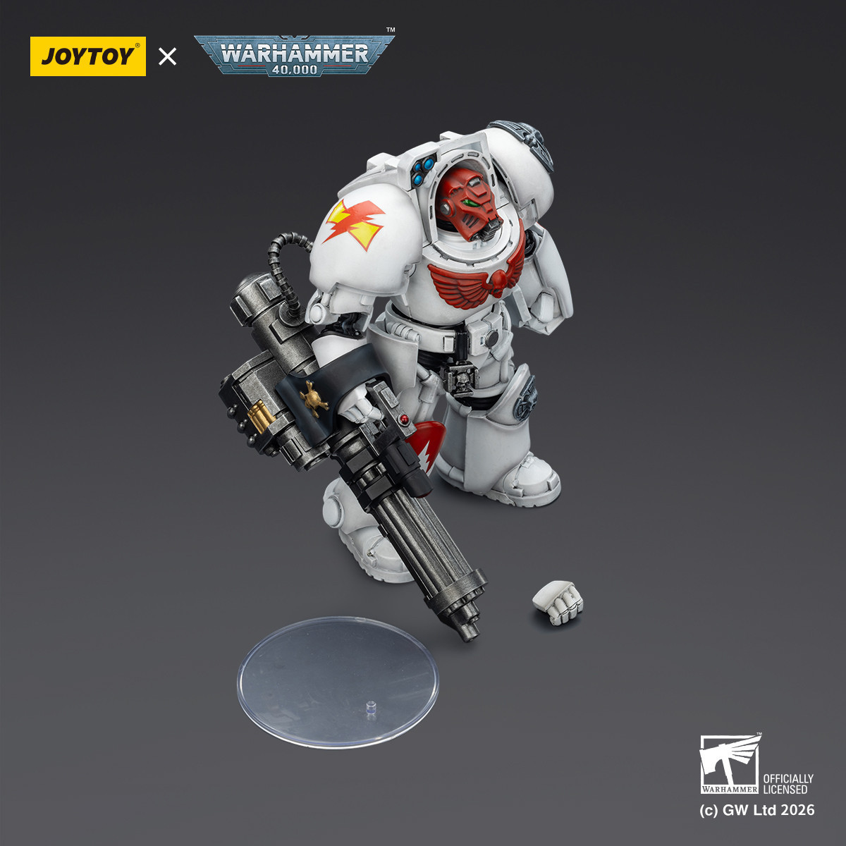 JoyToy Space Marines - White Scars - Terminator 3 with Power Fist and Assault Cannon 1/18 - Warhammer 40k