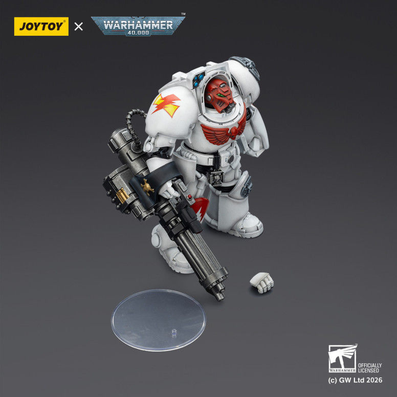 JoyToy Space Marines - White Scars - Terminator 3 with Power Fist and Assault Cannon 1/18 - Warhammer 40k