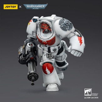 JoyToy Space Marines - White Scars - Terminator 3 with Power Fist and Assault Cannon 1/18 - Warhammer 40k
