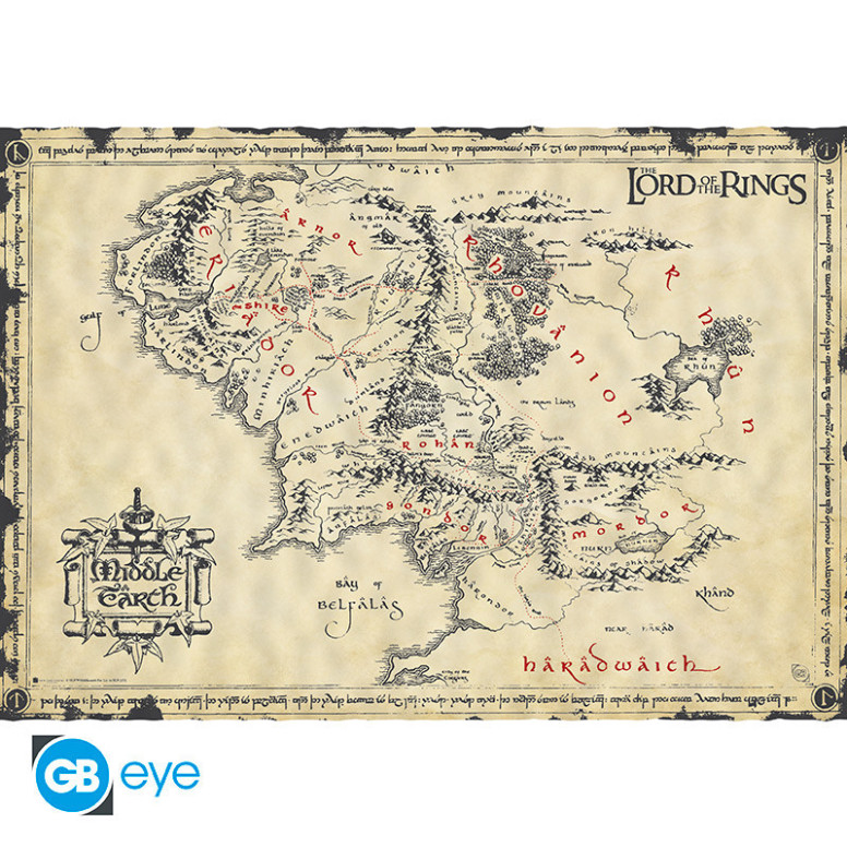 ABYstyle - DER HERR DER RINGE Poster Pergament Mittelerde