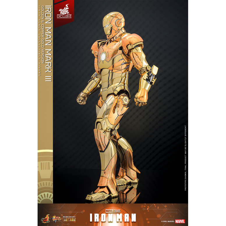 Hot Toys Marvel - Iron Man Mark III (Golden & Copper Gold Version) Die Cast MMS 1/6 - Hot Toys Exclusive