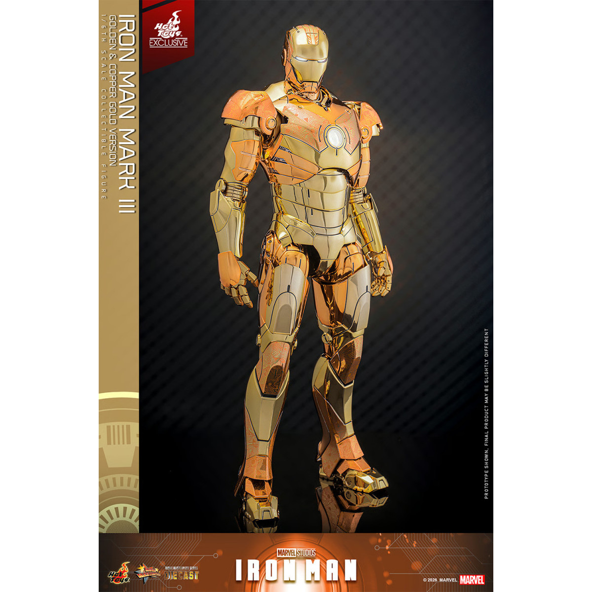 Hot Toys Marvel - Iron Man Mark III (Golden & Copper Gold Version) Die Cast MMS 1/6 - Hot Toys Exclusive