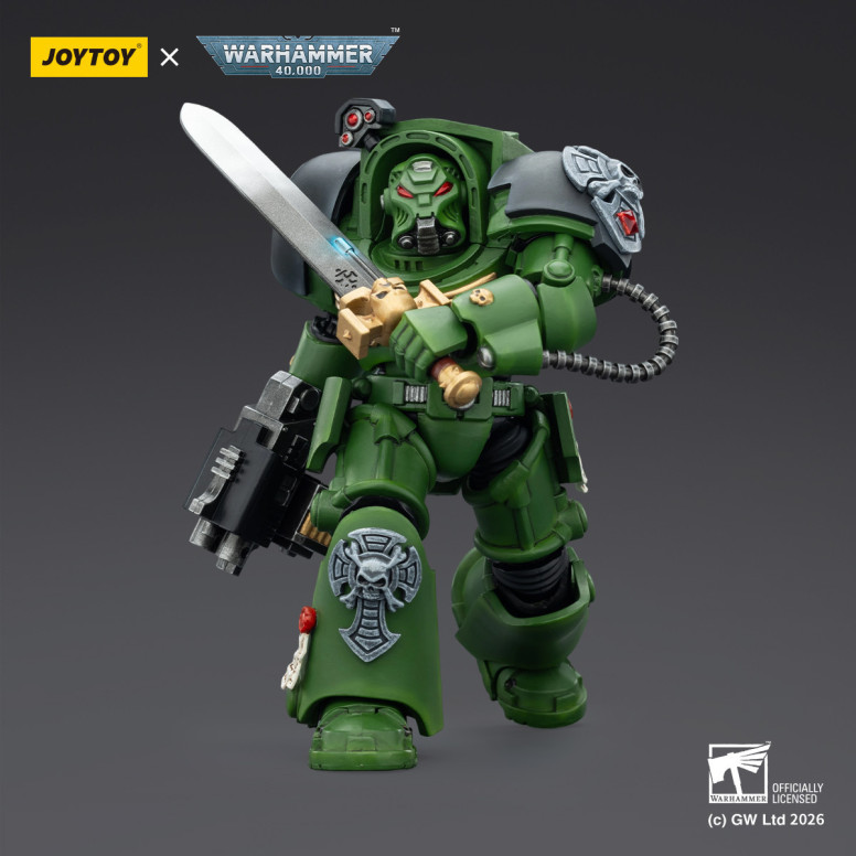 JoyToy Space Marines - Salamanders - Terminator 1 with Power Sword and Storm Bolter 1/18 - Warhammer 40k