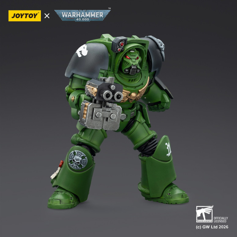 JoyToy Space Marines - Salamanders - Terminator 2 with Power Fist and Storm Bolter 1/18 - Warhammer 40k