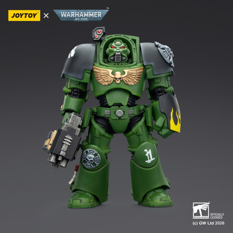 JoyToy Space Marines - Salamanders - Terminator 2 with Power Fist and Storm Bolter 1/18 - Warhammer 40k