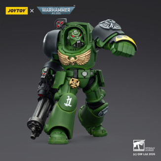 JoyToy Space Marines - Salamanders - Terminator 3 with Power Fist and Assault Cannon 1/18 - Warhammer 40k