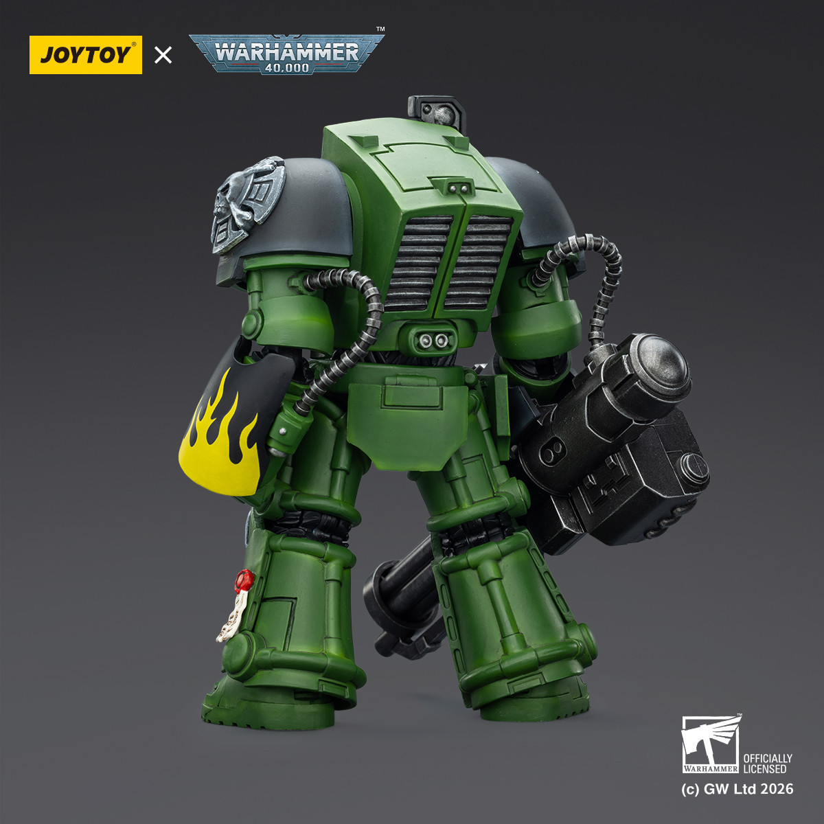 JoyToy Space Marines - Salamanders - Terminator 3 with Power Fist and Assault Cannon 1/18 - Warhammer 40k