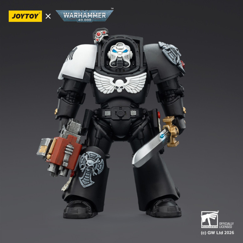 JoyToy Space Marines - Raven Guard - Terminator 1 with Power Sword and Storm Bolter 1/18 - Warhammer 40k