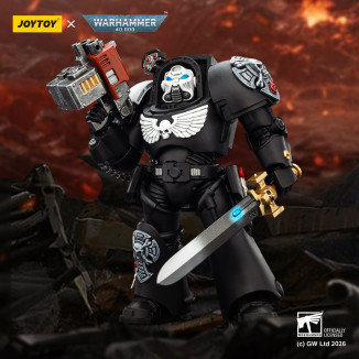 JoyToy Space Marines - Raven Guard - Terminator 1 with Power Sword and Storm Bolter 1/18 - Warhammer 40k