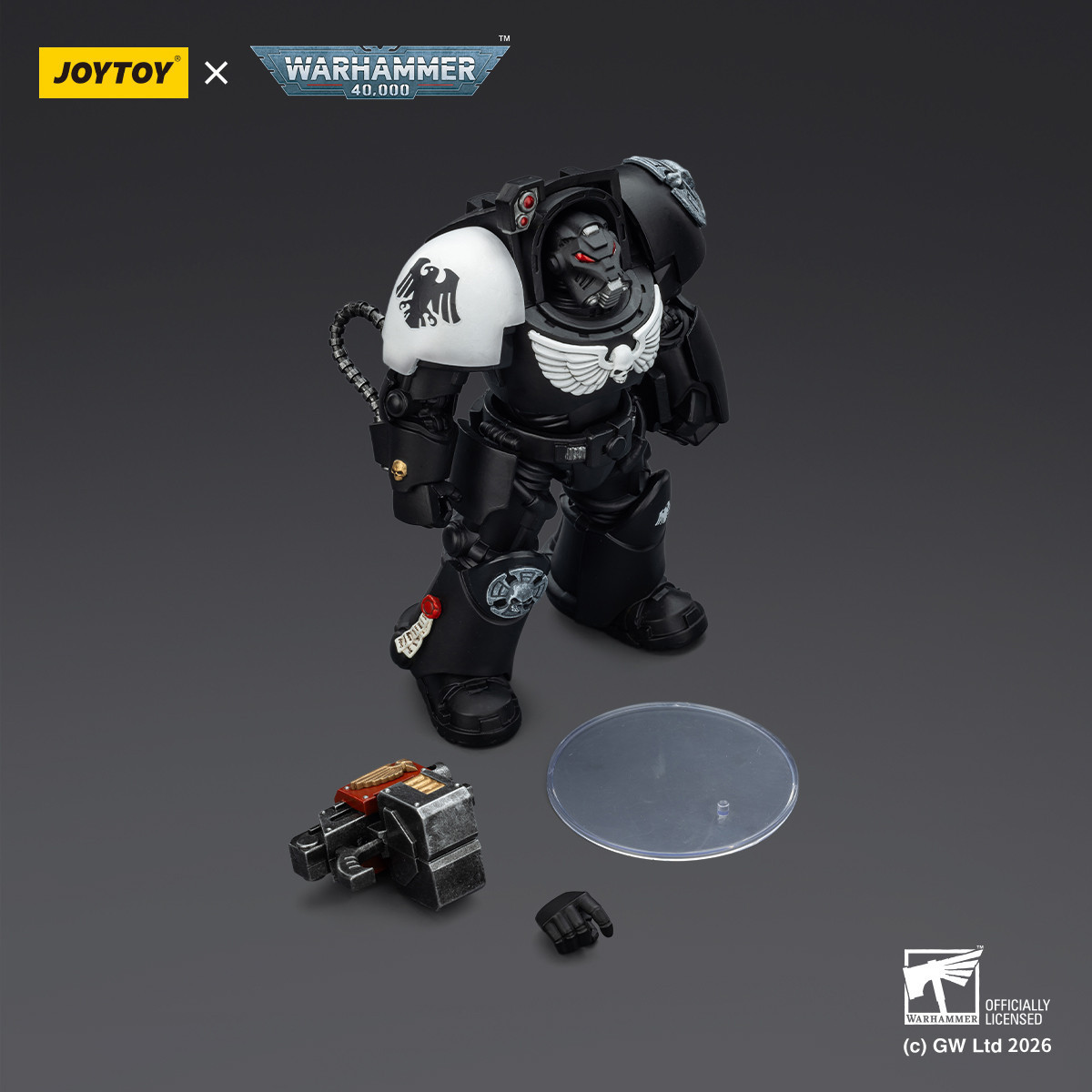 JoyToy Space Marines - Raven Guard - Terminator 2 with Power Fist and Storm Bolter 1/18 - Warhammer 40k