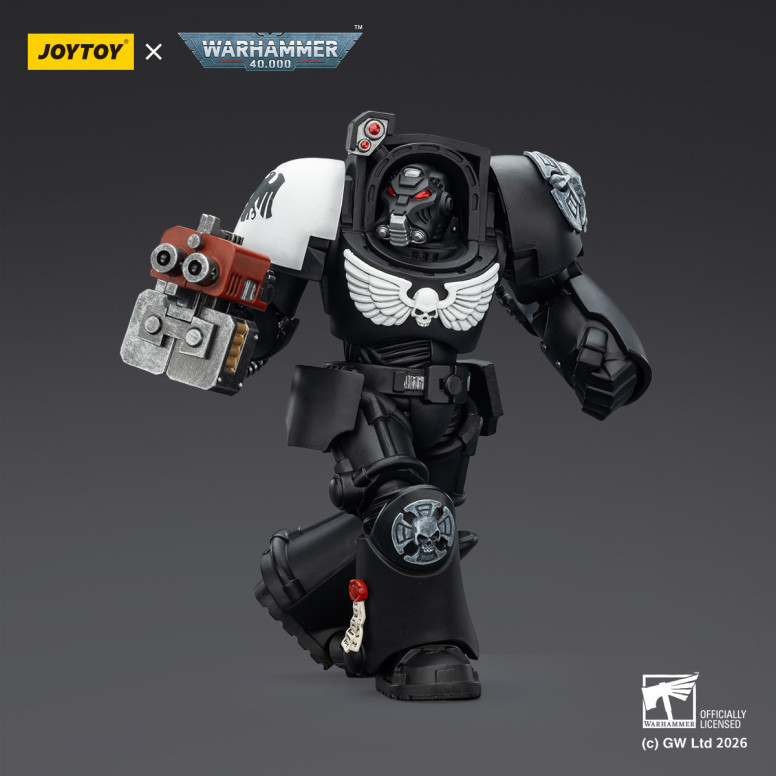 JoyToy Space Marines - Raven Guard - Terminator 2 with Power Fist and Storm Bolter 1/18 - Warhammer 40k