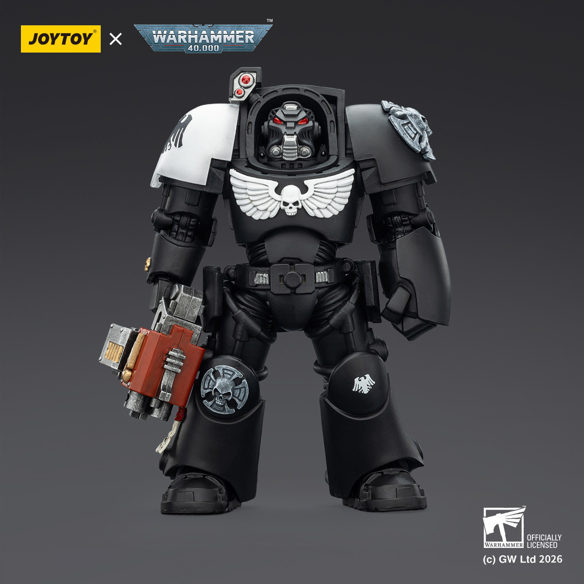 JoyToy Space Marines - Raven Guard - Terminator 2 with Power Fist and Storm Bolter 1/18 - Warhammer 40k