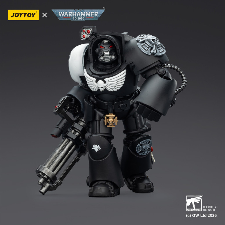 JoyToy Space Marines - Raven Guard - Terminator 3 with Power Fist and Assault Cannon 1/18 - Warhammer 40k