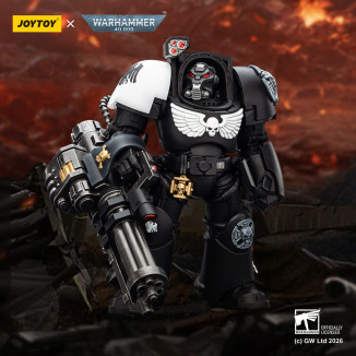 JoyToy Space Marines - Raven Guard - Terminator 3 with Power Fist and Assault Cannon 1/18 - Warhammer 40k