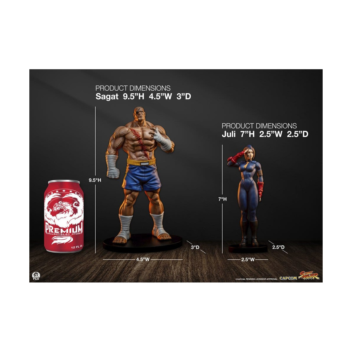 PCS - Street Fighter: Street Jam - Sagat & Juli 1:10 Scale Statue Set
