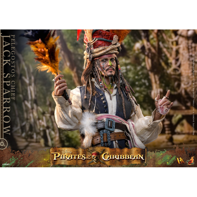 Hot Toys Pirates of the Caribbean - Pelegostos Chief Jack Sparrow MMS 1/6 - Dead Man's Chest