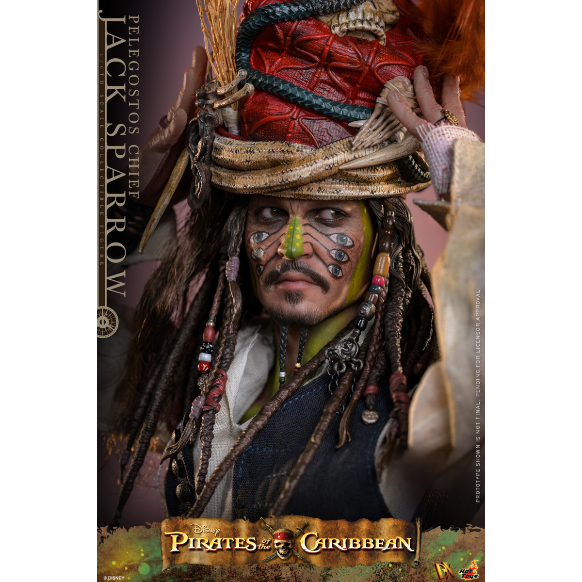 Hot Toys Pirates of the Caribbean - Pelegostos Chief Jack Sparrow MMS 1/6 - Dead Man's Chest