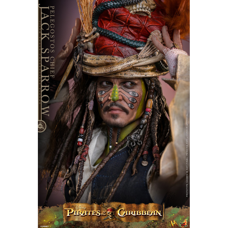 Hot Toys Pirates of the Caribbean - Pelegostos Chief Jack Sparrow MMS 1/6 - Dead Man's Chest