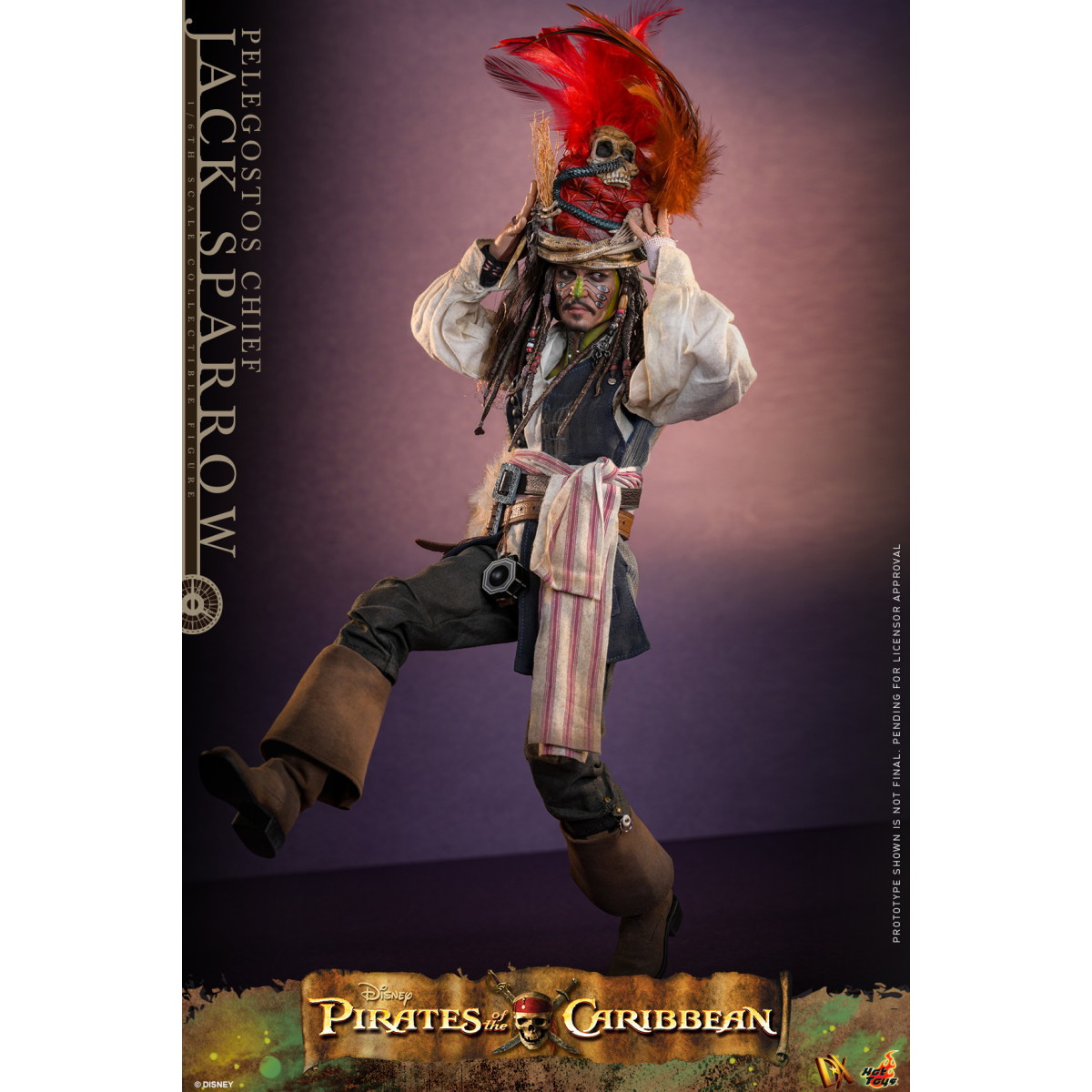 Hot Toys Pirates of the Caribbean - Pelegostos Chief Jack Sparrow MMS 1/6 - Dead Man's Chest