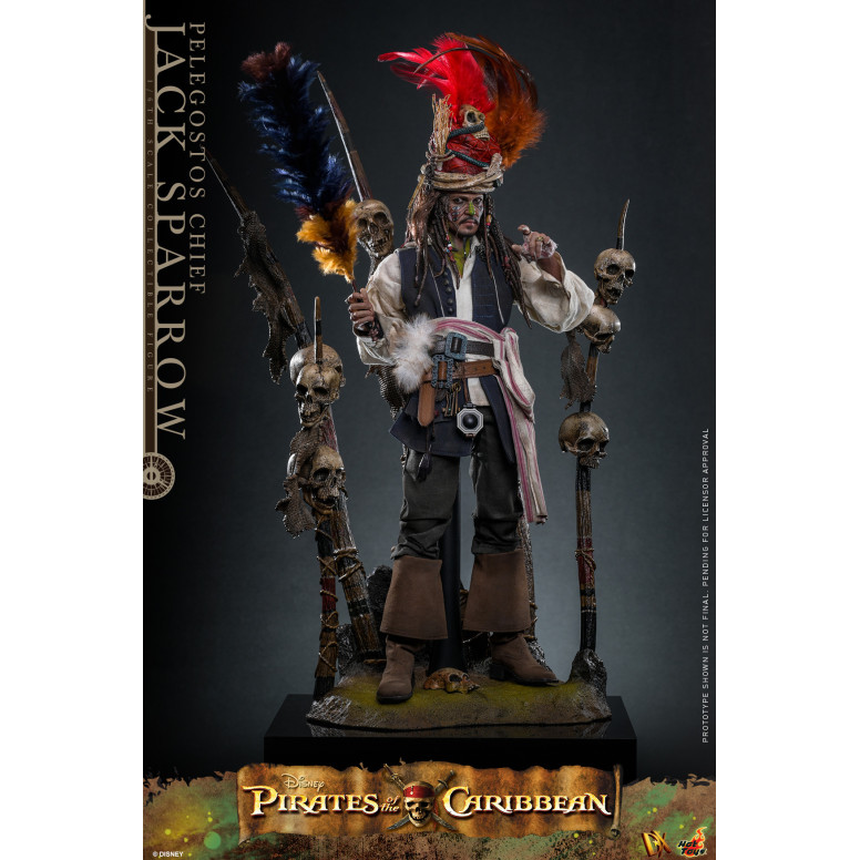 Hot Toys Pirates of the Caribbean - Pelegostos Chief Jack Sparrow MMS 1/6 - Dead Man's Chest