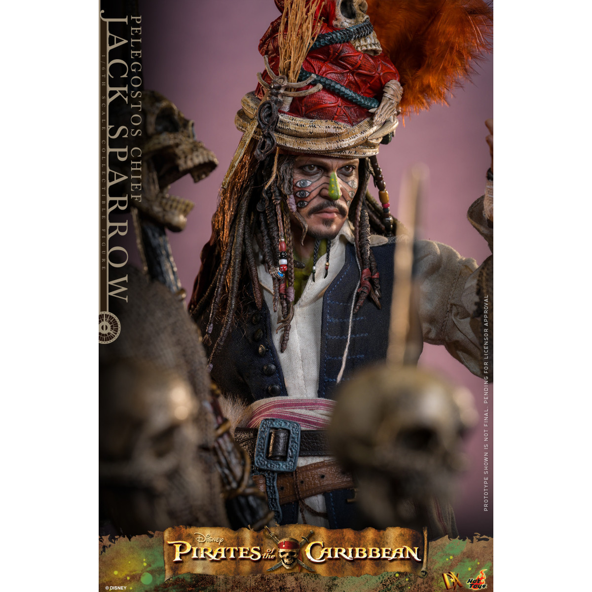 Hot Toys Pirates of the Caribbean - Pelegostos Chief Jack Sparrow MMS 1/6 - Dead Man's Chest
