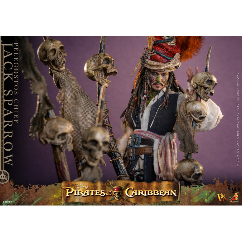 Hot Toys Pirates of the Caribbean - Pelegostos Chief Jack Sparrow MMS 1/6 - Dead Man's Chest