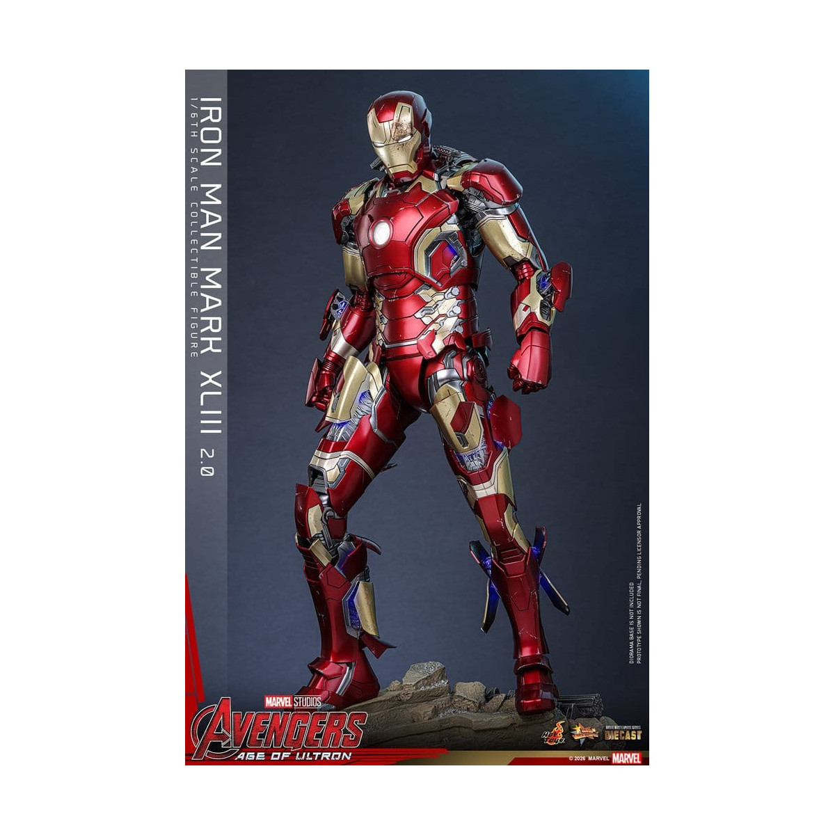 Hot Toys Iron Man Avengers 2 Age of Ultron - Iron Man Mark XLIII (2.0) Die Cast MMS 1/6