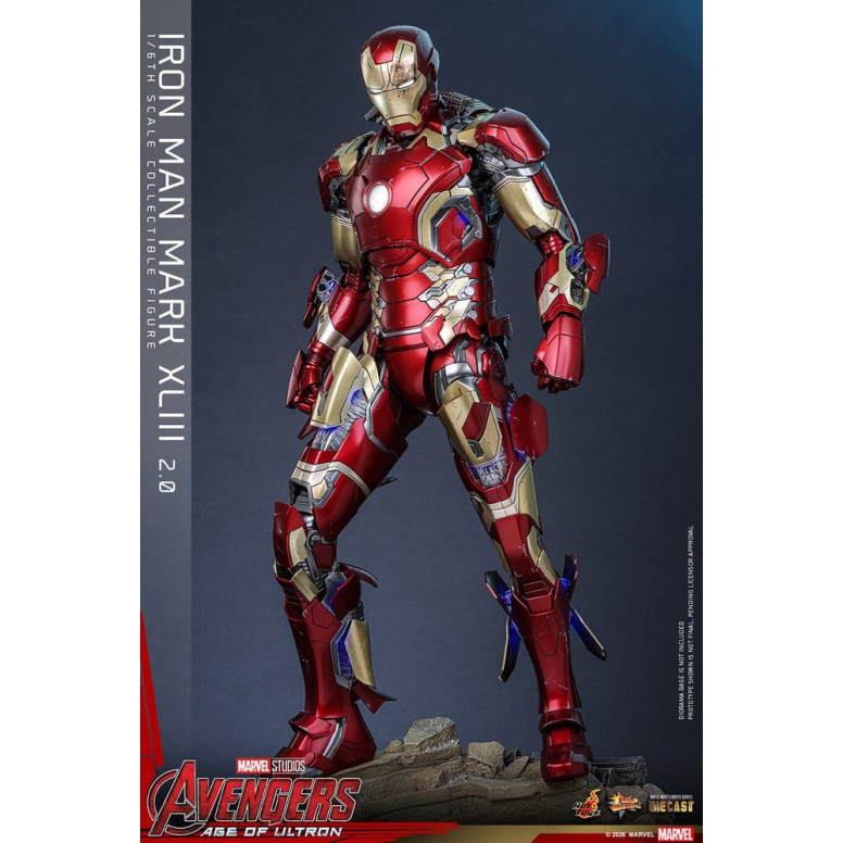 Hot Toys Iron Man Avengers 2 Age of Ultron - Iron Man Mark XLIII (2.0) Die Cast MMS 1/6