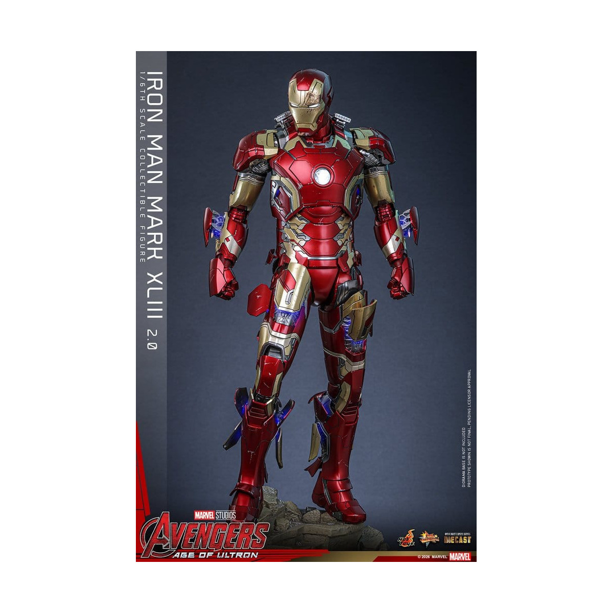 Hot Toys Iron Man Avengers 2 Age of Ultron - Iron Man Mark XLIII (2.0) Die Cast MMS 1/6