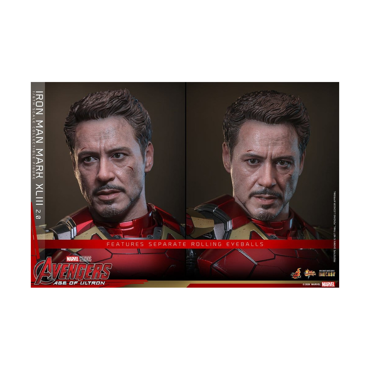 Hot Toys Iron Man Avengers 2 Age of Ultron - Iron Man Mark XLIII (2.0) Die Cast MMS 1/6