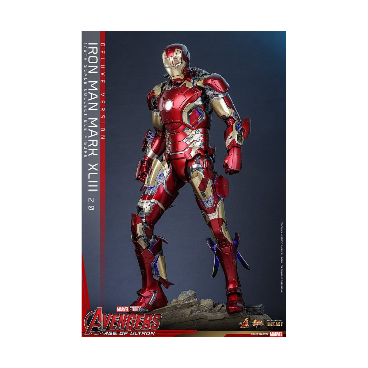 Hot Toys Iron Man Avengers 2 Age of Ultron - Iron Man Mark XLIII (2.0) Deluxe Version Die Cast MMS 1/6