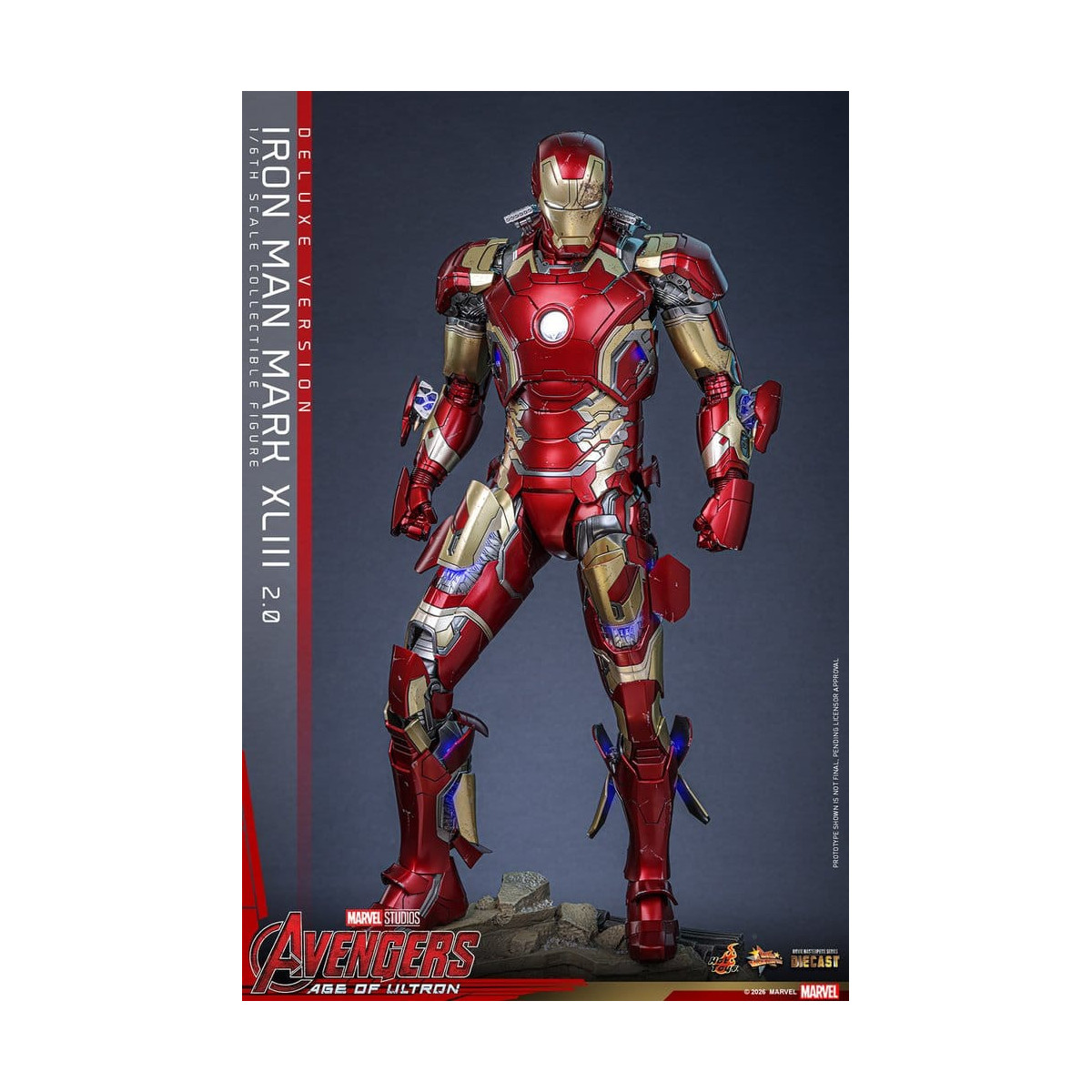 Hot Toys Iron Man Avengers 2 Age of Ultron - Iron Man Mark XLIII (2.0) Deluxe Version Die Cast MMS 1/6