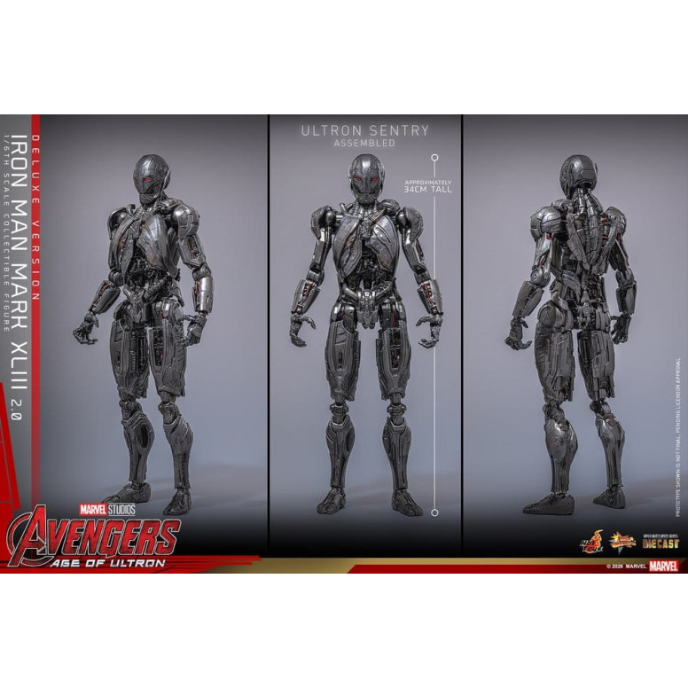 Hot Toys Iron Man Avengers 2 Age of Ultron - Iron Man Mark XLIII (2.0) Deluxe Version Die Cast MMS 1/6