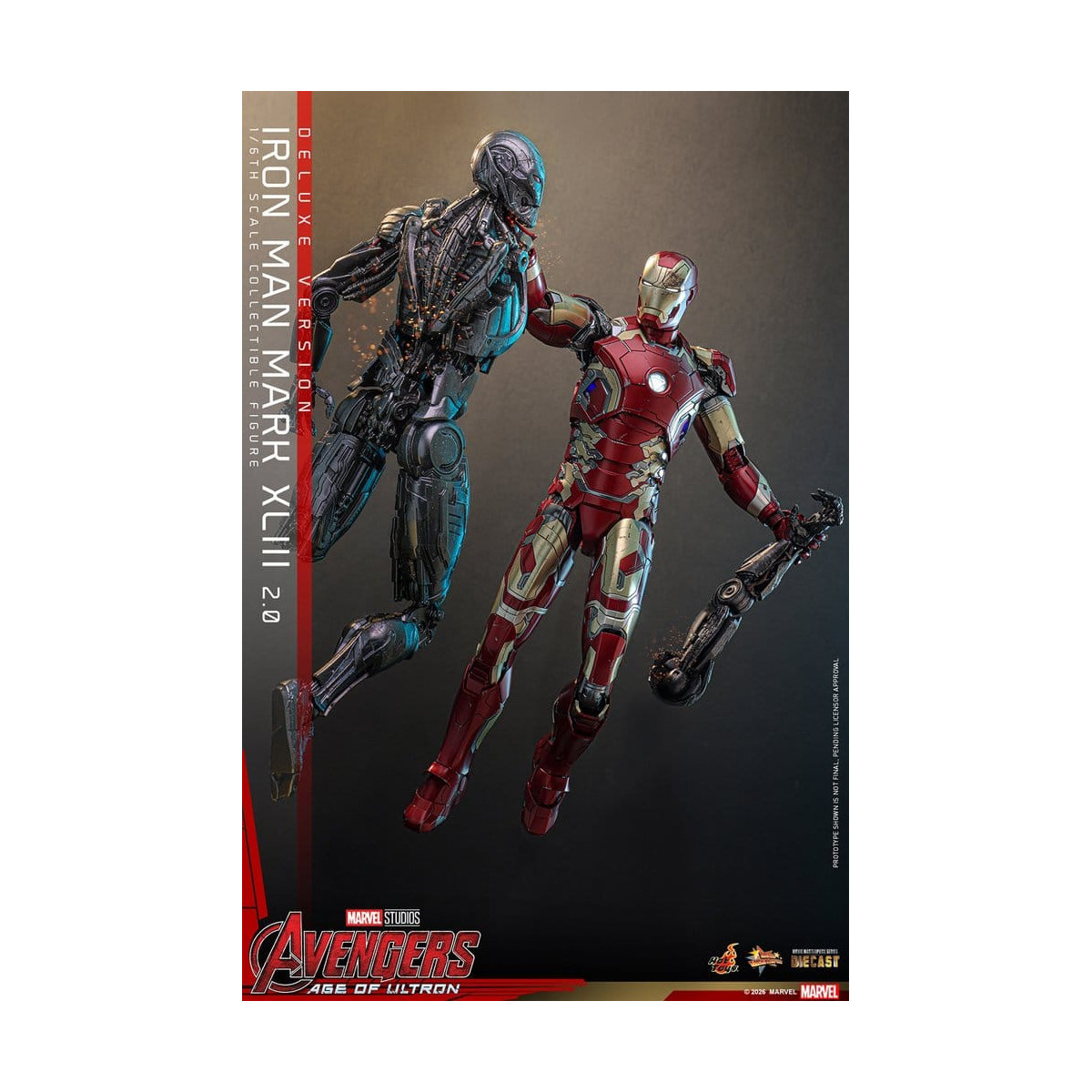 Hot Toys Iron Man Avengers 2 Age of Ultron - Iron Man Mark XLIII (2.0) Deluxe Version Die Cast MMS 1/6