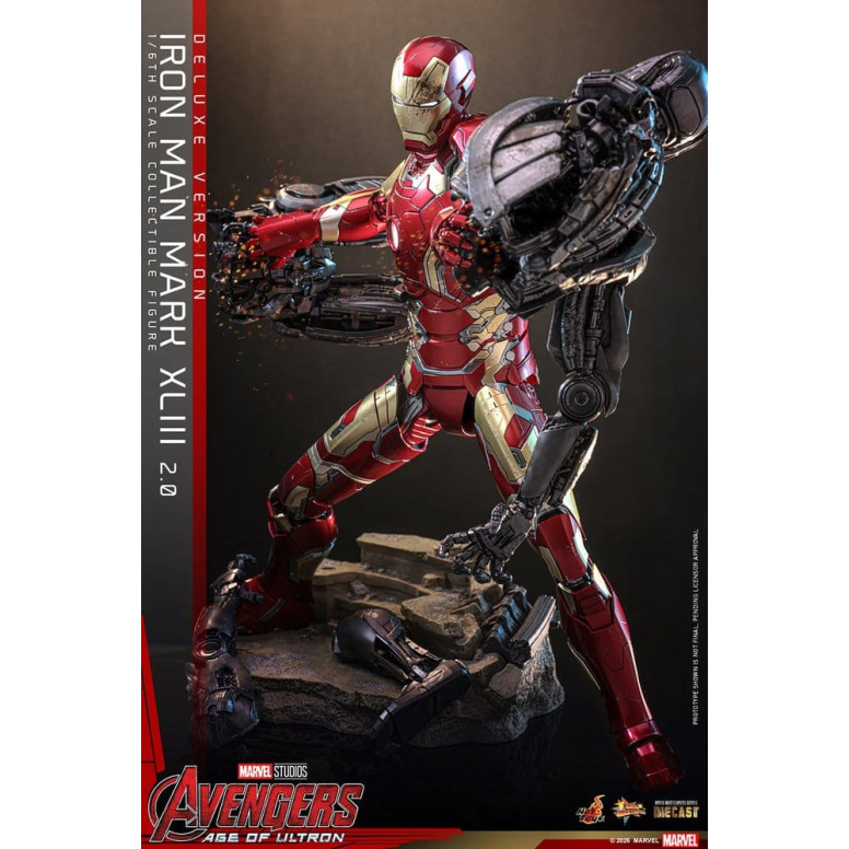 Hot Toys Iron Man Avengers 2 Age of Ultron - Iron Man Mark XLIII (2.0) Deluxe Version Die Cast MMS 1/6