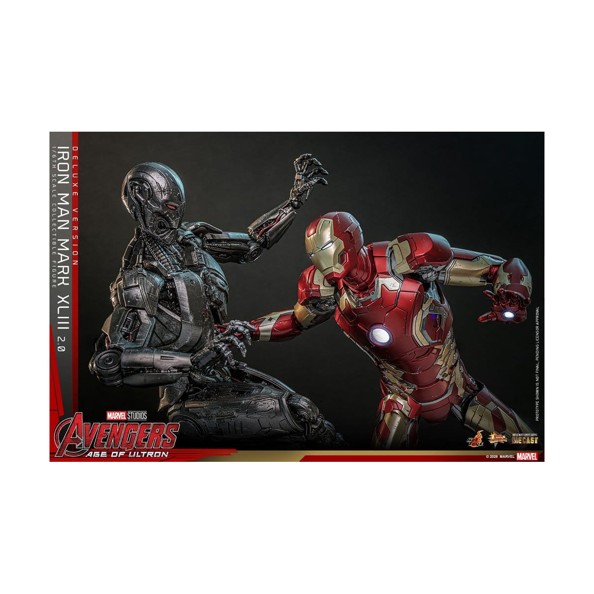 Hot Toys Iron Man Avengers 2 Age of Ultron - Iron Man Mark XLIII (2.0) Deluxe Version Die Cast MMS 1/6