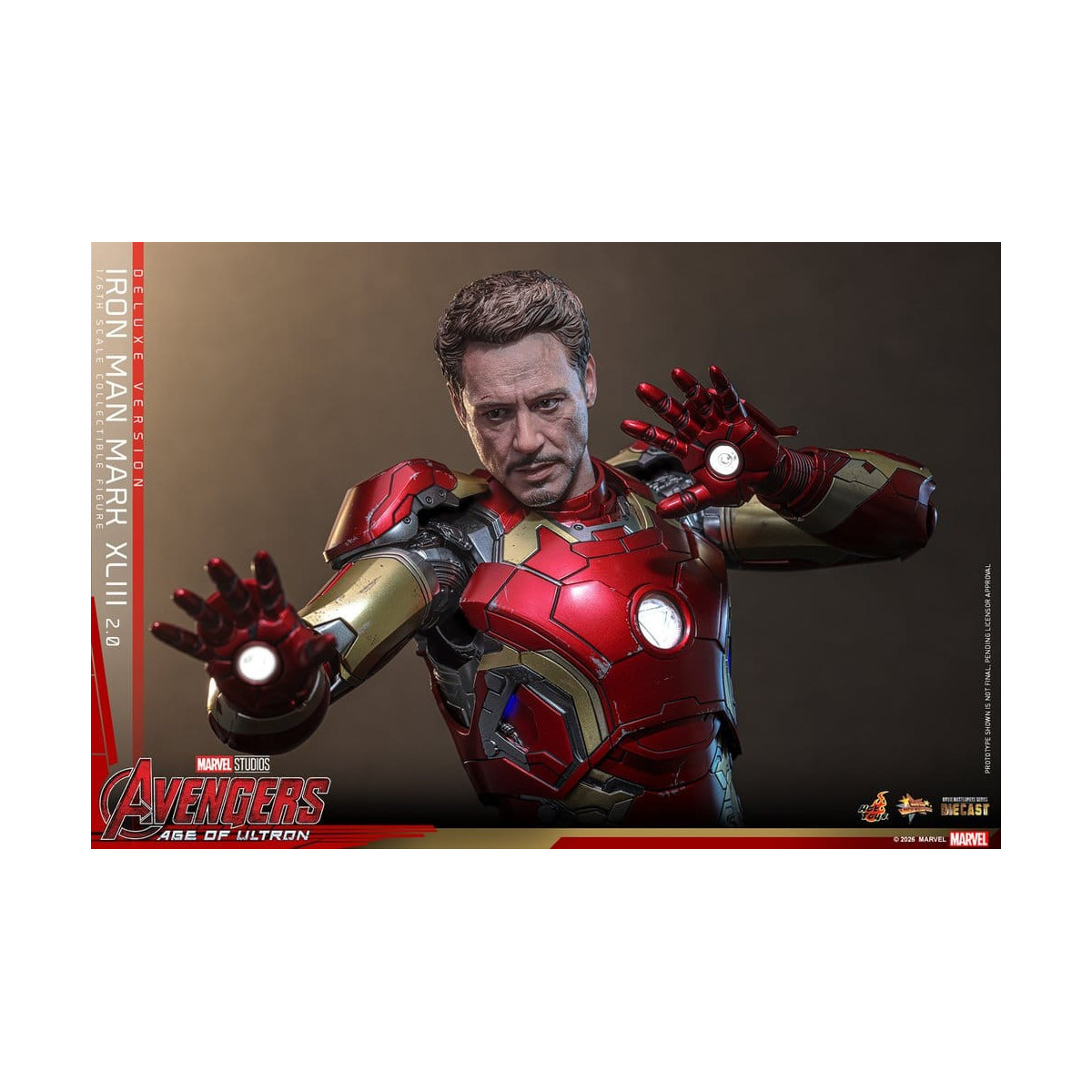 Hot Toys Iron Man Avengers 2 Age of Ultron - Iron Man Mark XLIII (2.0) Deluxe Version Die Cast MMS 1/6